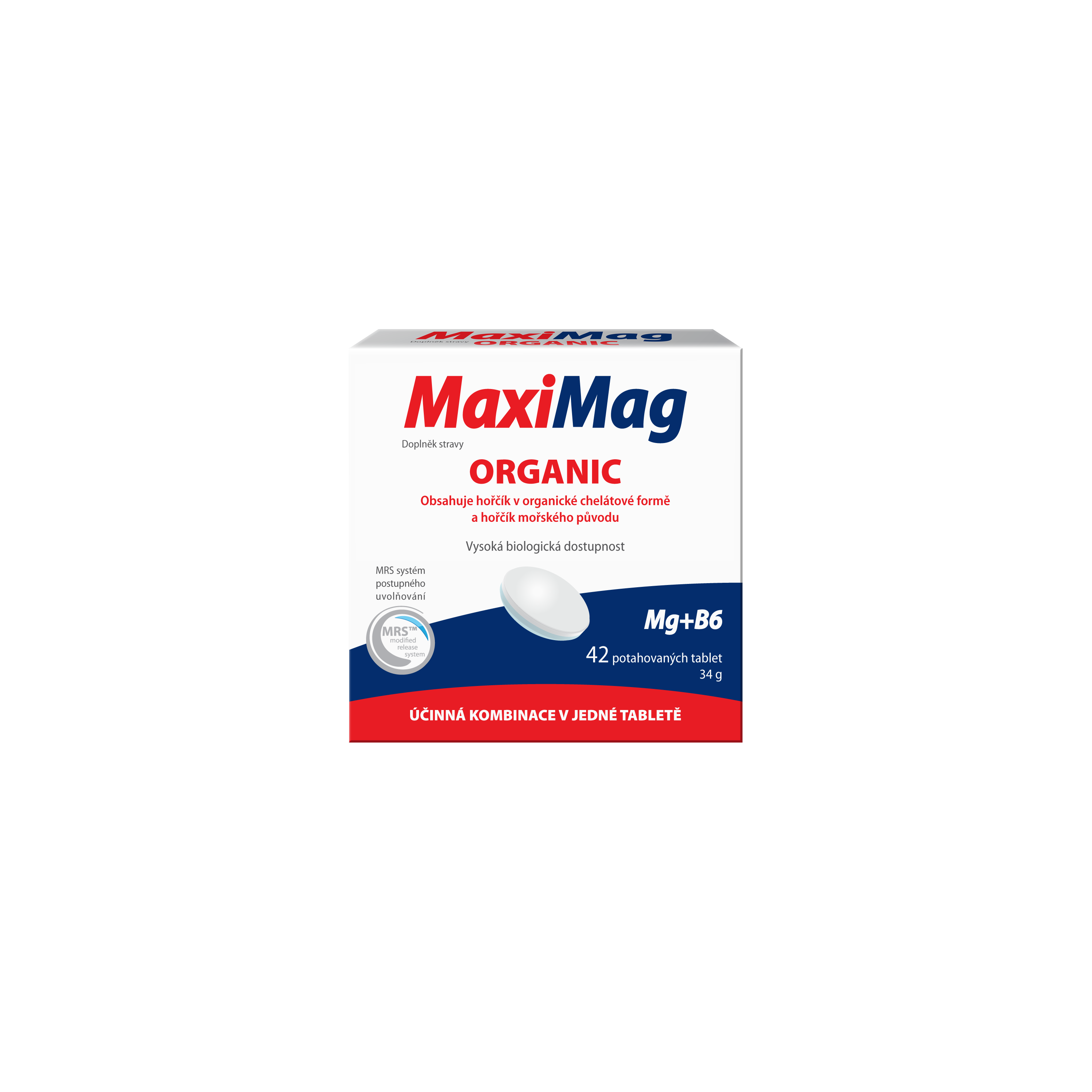 Levně MaxiMag Organic 42 potahovaných tablet