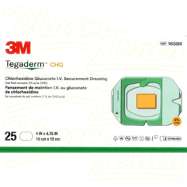 Levně 3M Tegaderm CHG 1658R krytí 10cmx12cm 25ks