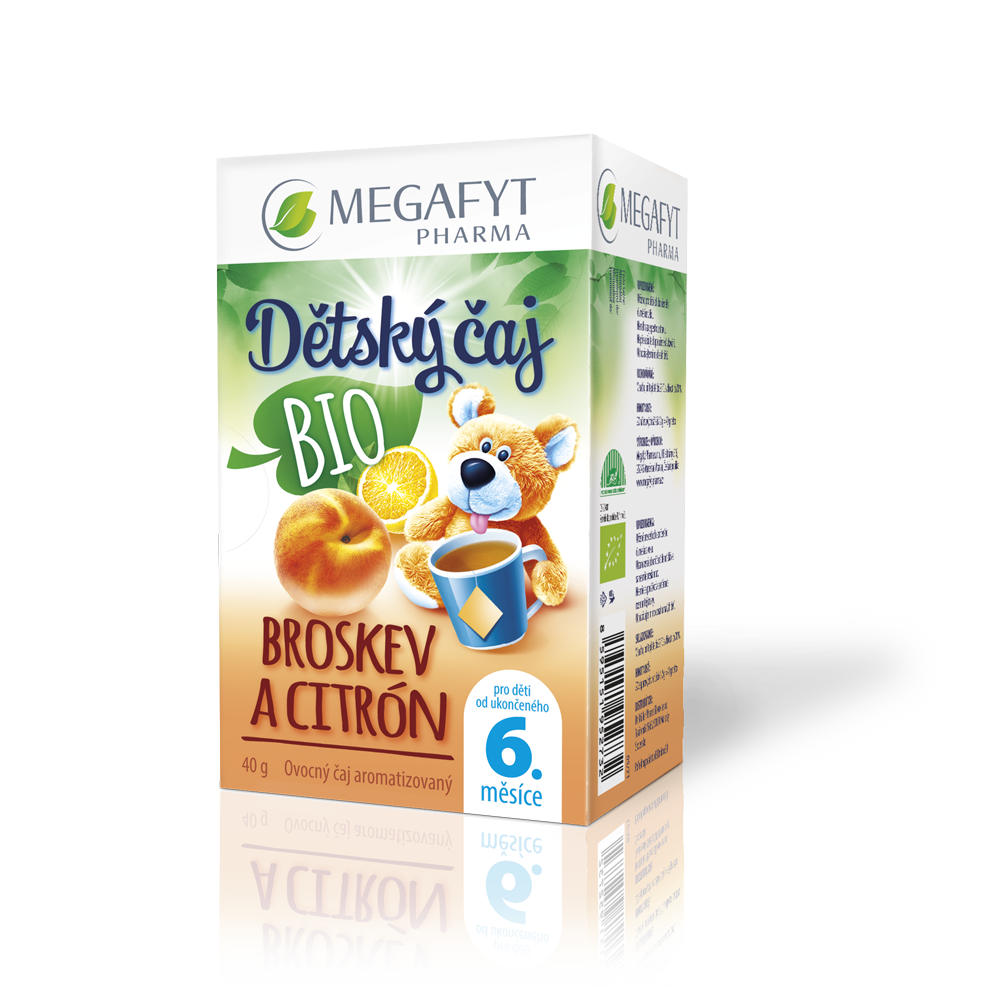 Levně Megafyt Dětský čaj broskev a citrón BIO 20x2g
