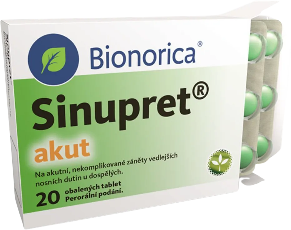 Levně Sinupret akut 160mg 20 obalovaných tablet