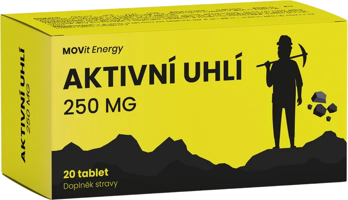 Levně MOVit Aktivní uhlí 250mg 20 tablet
