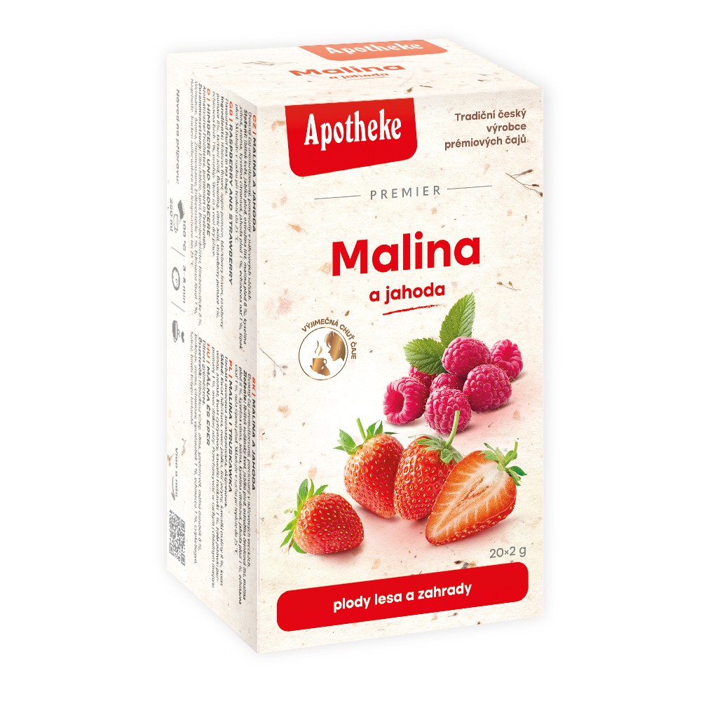 Levně Apotheke malina a jahoda 20x2g