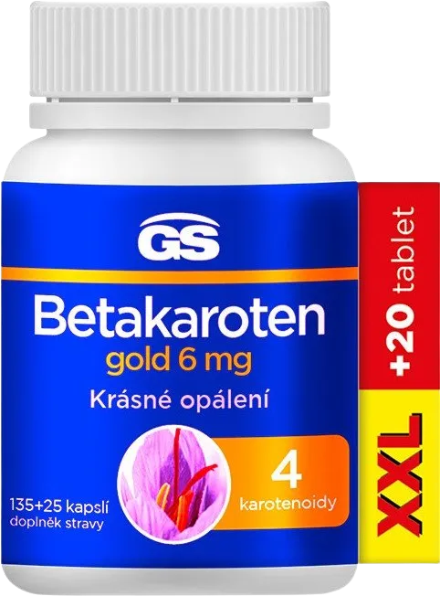 Levně GS Betakaroten gold XXL 6mg 135+25 kapslí