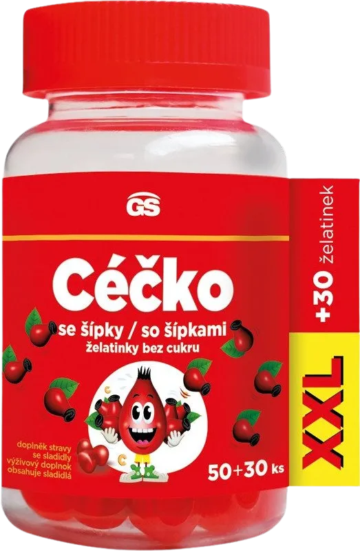Levně GS Céčko XXL se šípky želatinky bez cukru 50+30ks