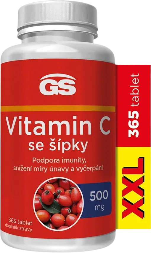 Levně GS Vitamin C 500mg se šípky XXL 365 tablet