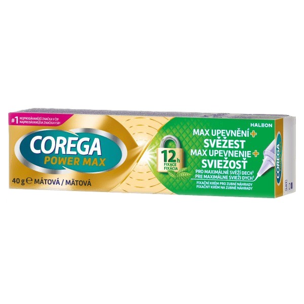 Levně Corega Power Max Upevnění+Svěžest fixační krém 40g