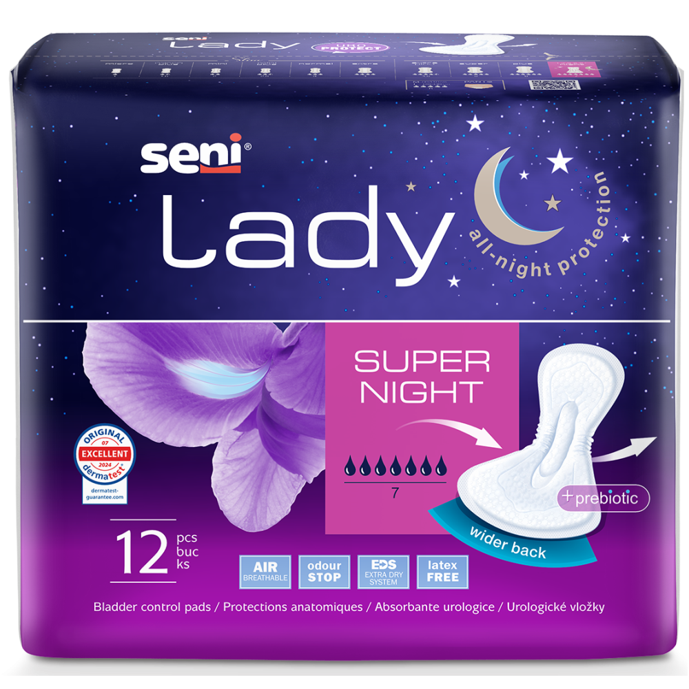 Levně Seni Lady inkontinenční vložky super night 12ks