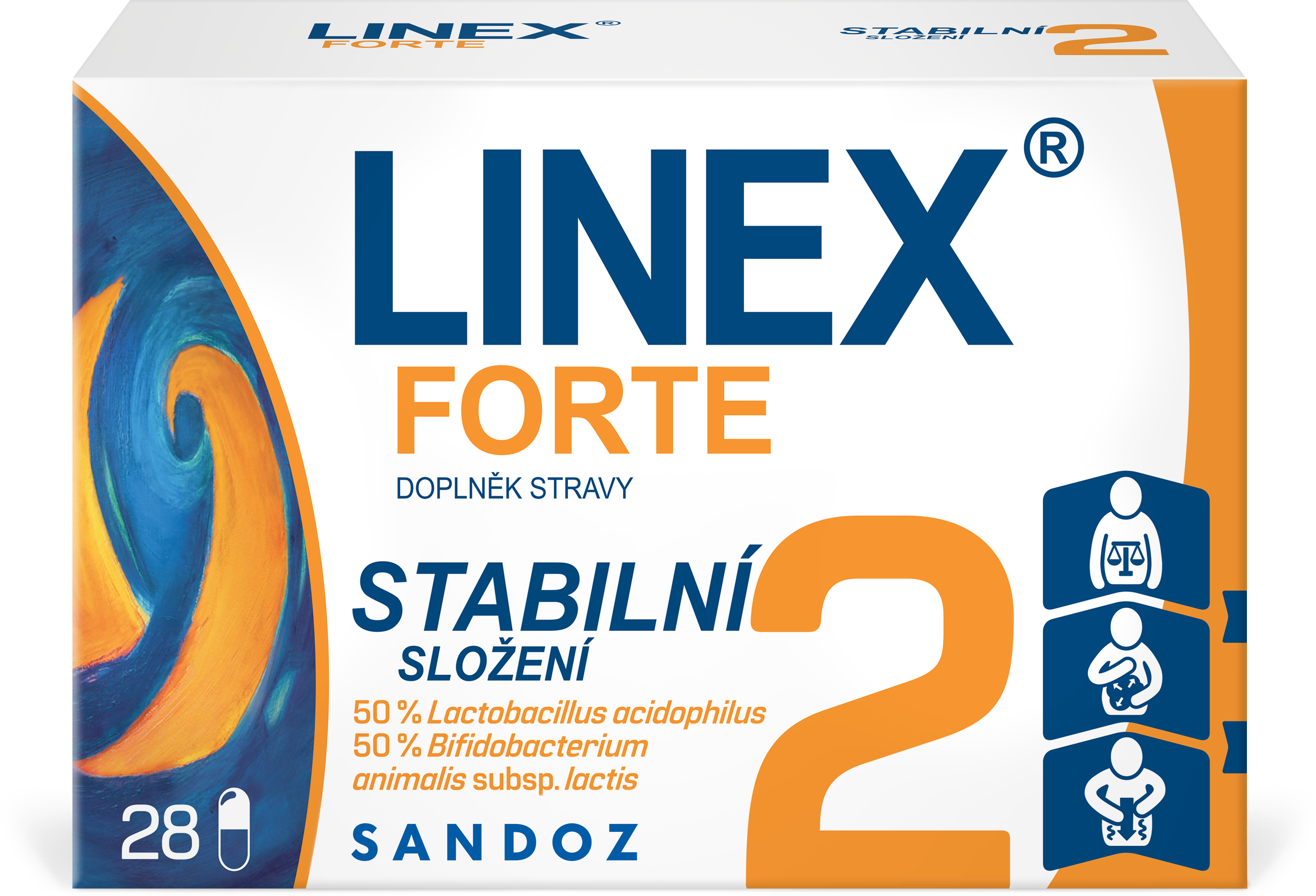Levně LINEX Forte stabilní složení 28 kapslí