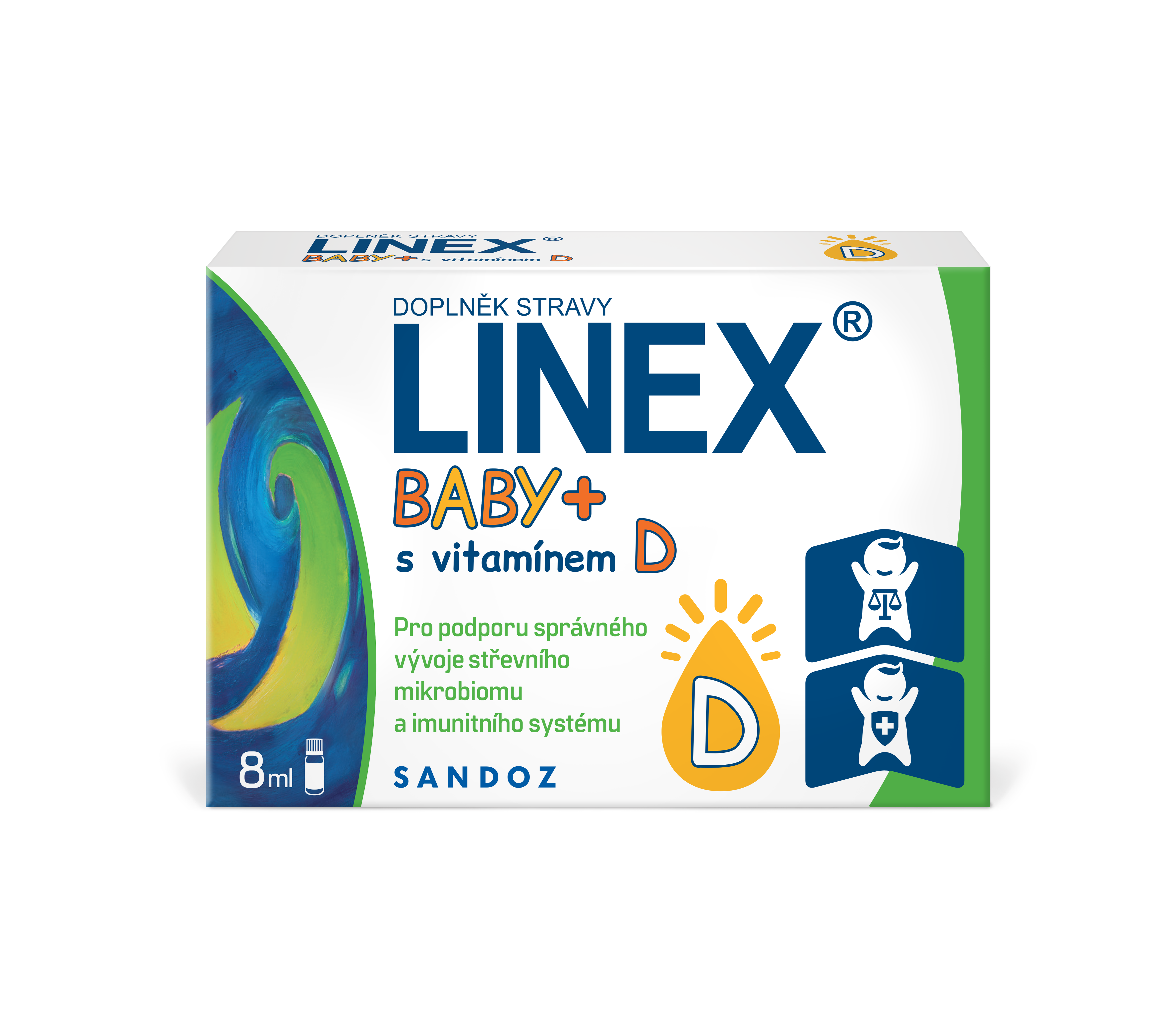 Levně Linex Baby + s vitamínem D 8ml