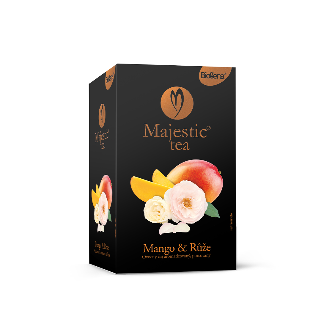Levně Čaj Majestic Tea Mango&Růže 20x2.5g