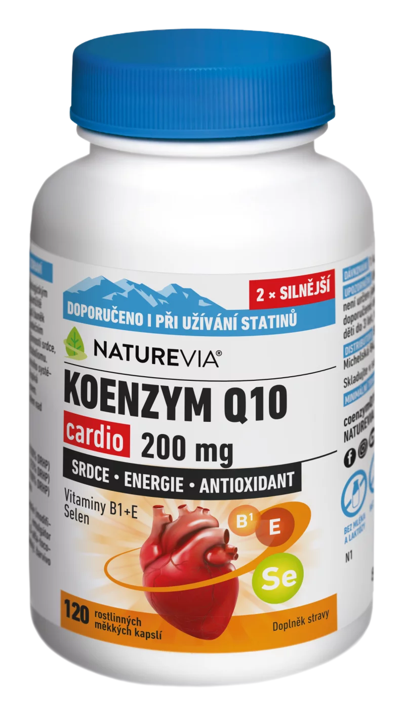 Levně NatureVia Koenzym Q10 cardio 200mg cps.120