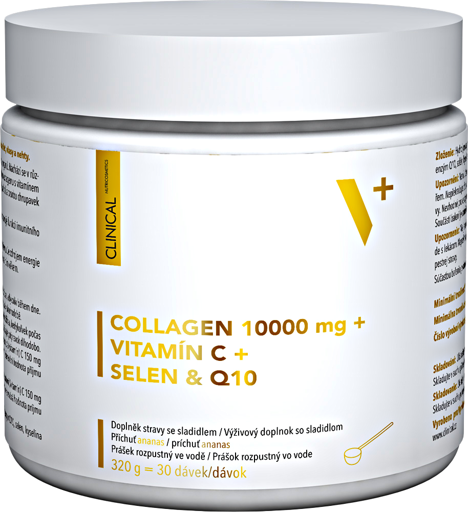 Levně Clinical Collagen 10 000 mg + vitamin C + selen a koenzym Q10 320g
