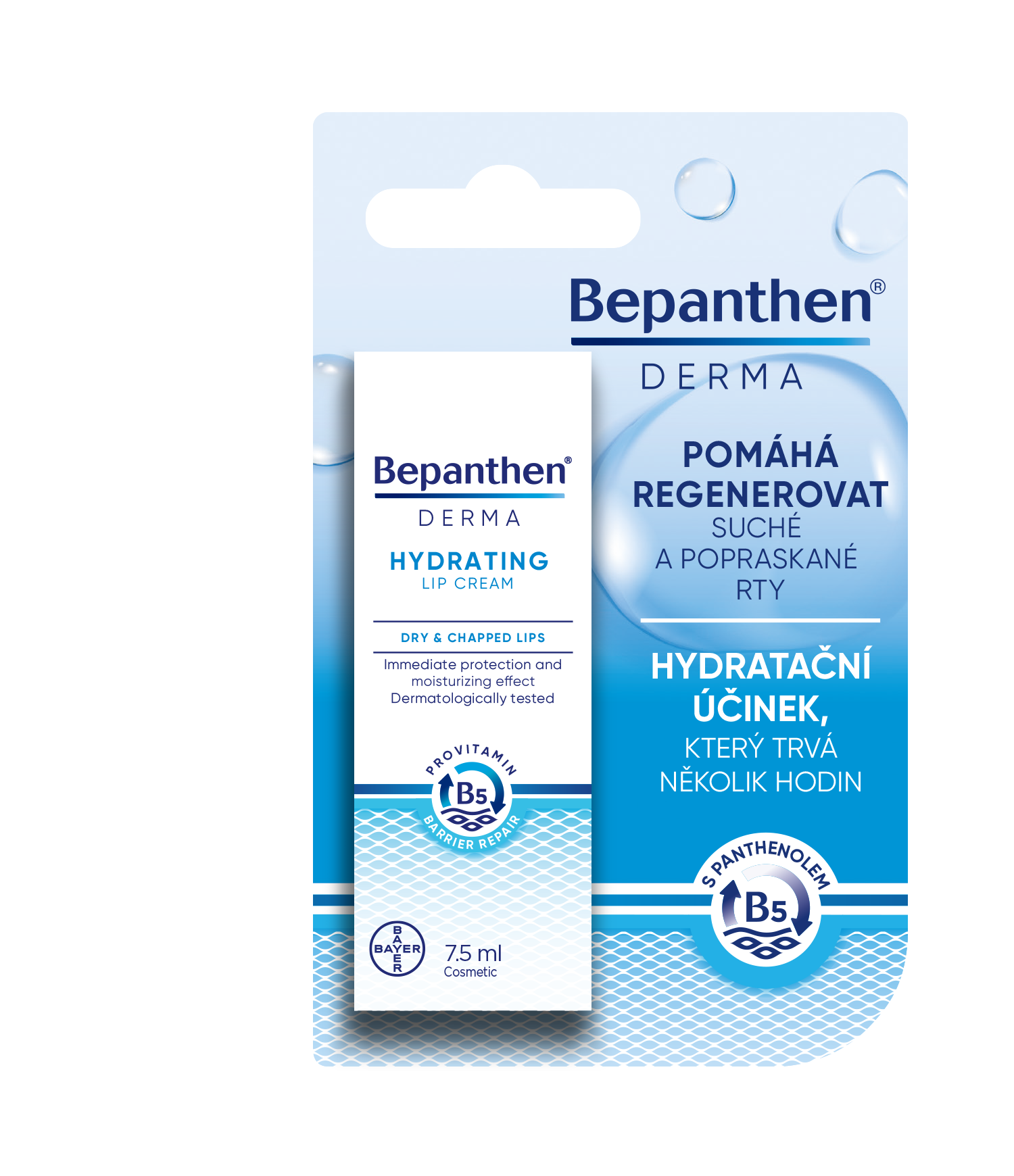 Levně Bepanthen Derma Hydrating Lip Cream 7.5ml