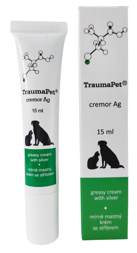 Levně TraumaPet mírně mastný krém s Ag 15ml