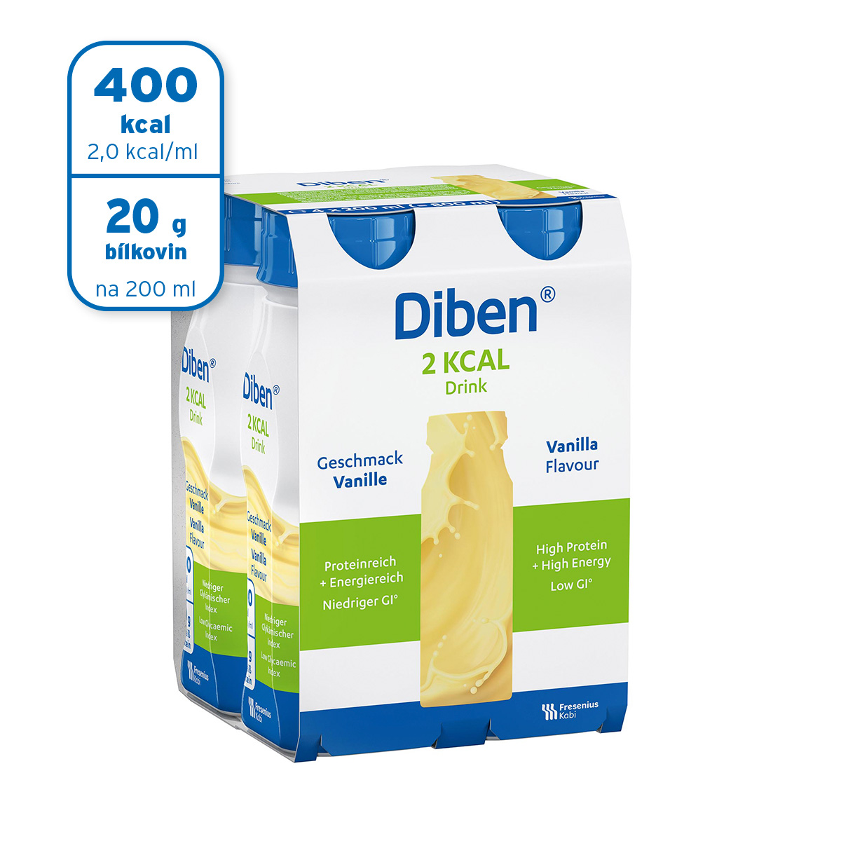 Levně Diben 2 kcal Drink vanilka por.sol.4x200ml
