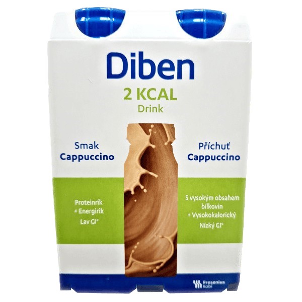 Levně Diben 2 kcal Drink cappuccino por.sol.4x200ml