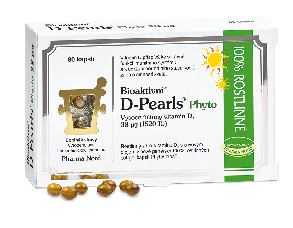 Levně Bioaktivní D-Pearls Phyto 38mcg 80 kapslí
