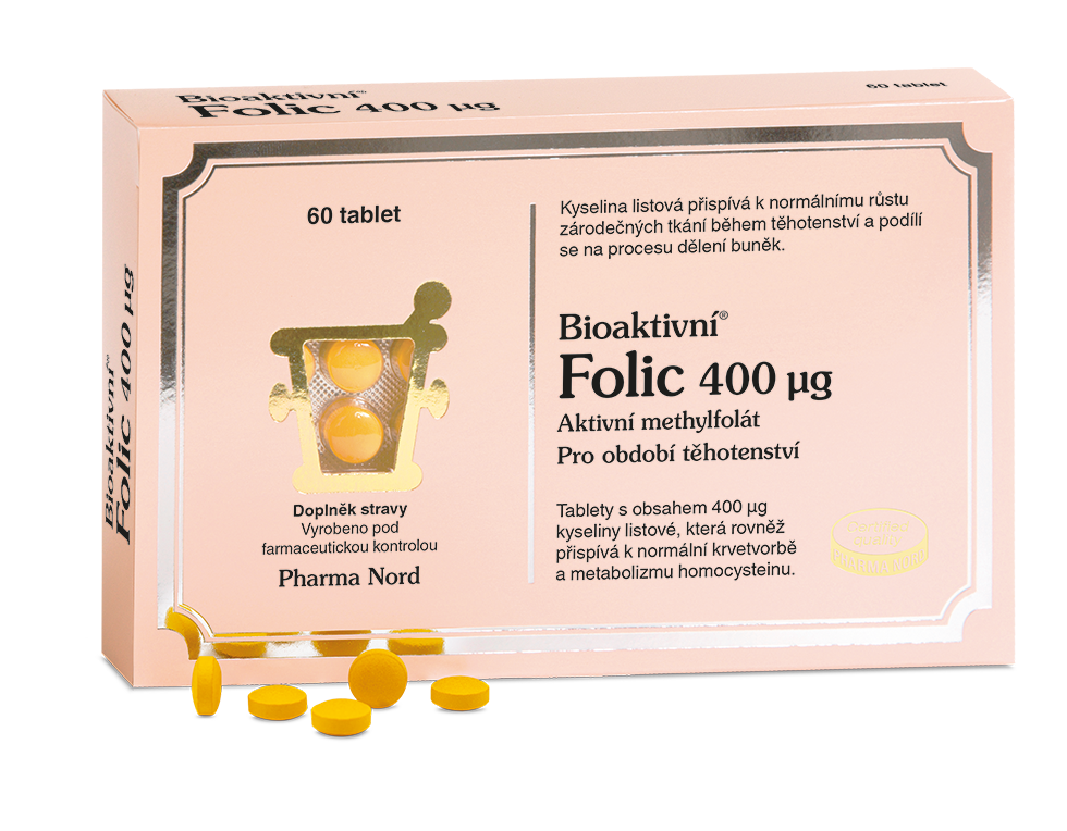Levně Bioaktivní Folic 400mcg 60 tablet