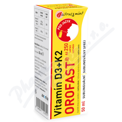Levně Vitamín D3+K2 OROFAST sublinguální sprej 50ml