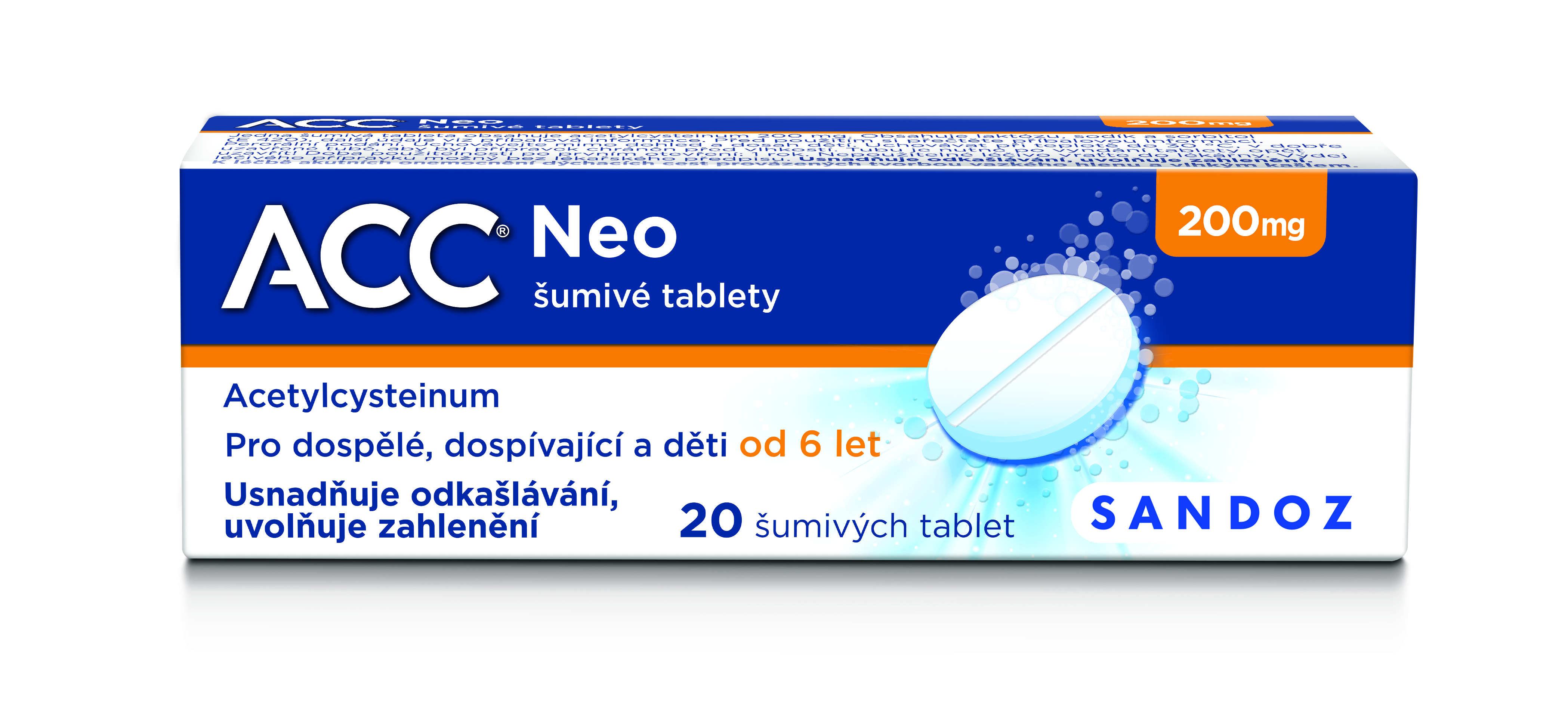 Levně ACC 200 NEO 200mg 20 šumivých tablet