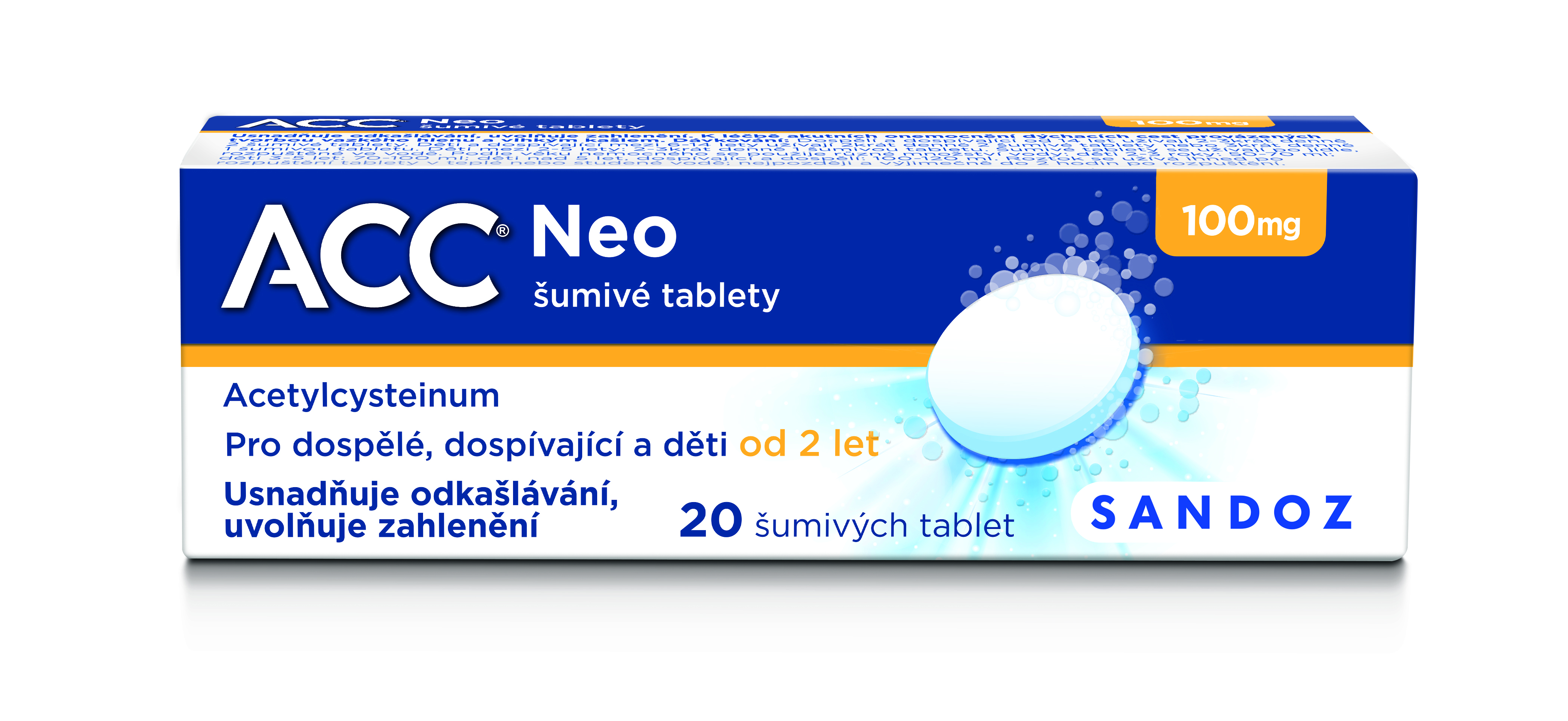 Levně ACC 100 NEO 100mg 20 šumivých tablet