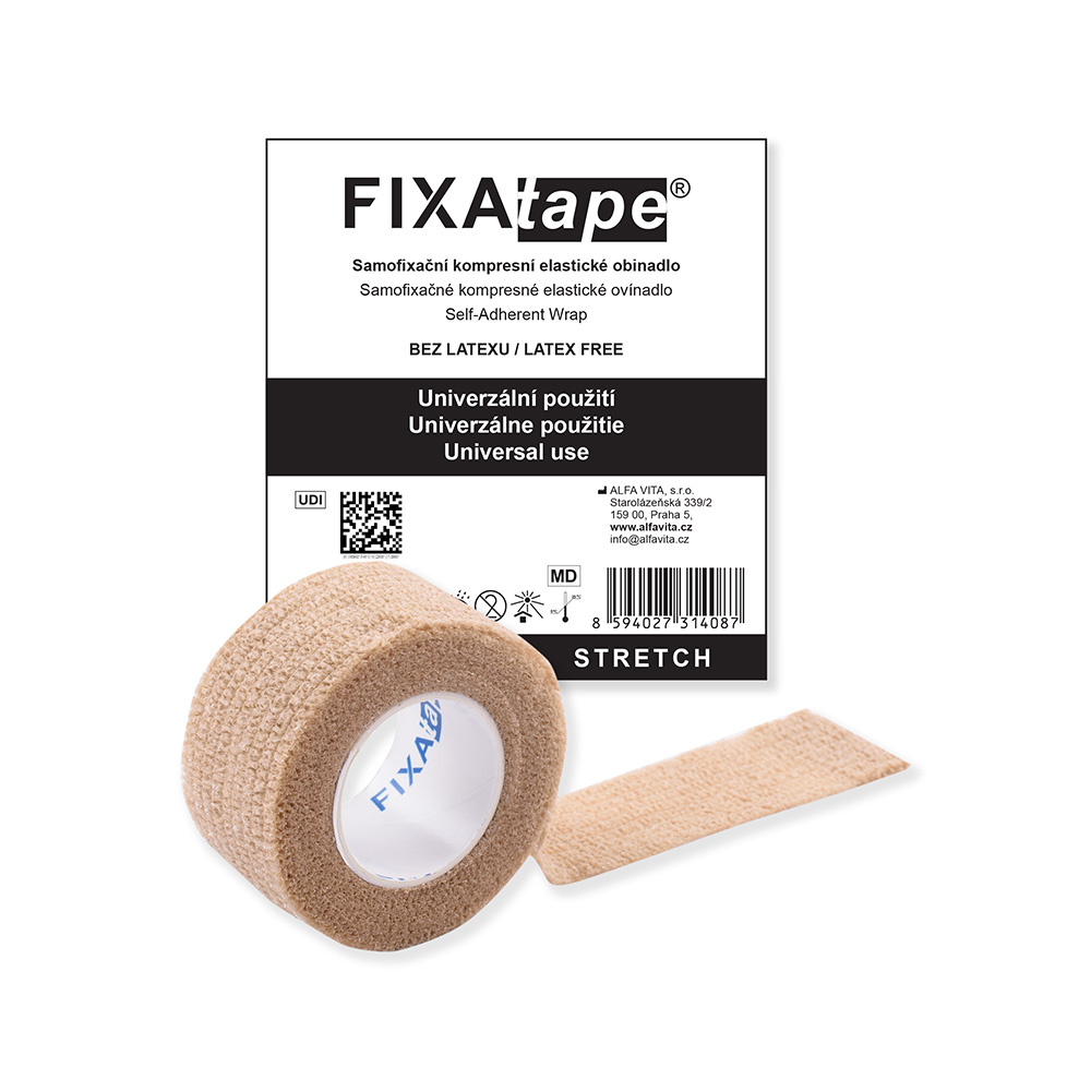 Levně FIXAtape STRETCH samofixační obinadlo 2.5x450cm tělová