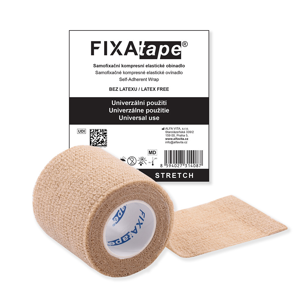 Levně FIXAtape STRETCH samofixační obinadlo 5x450cm mix barev