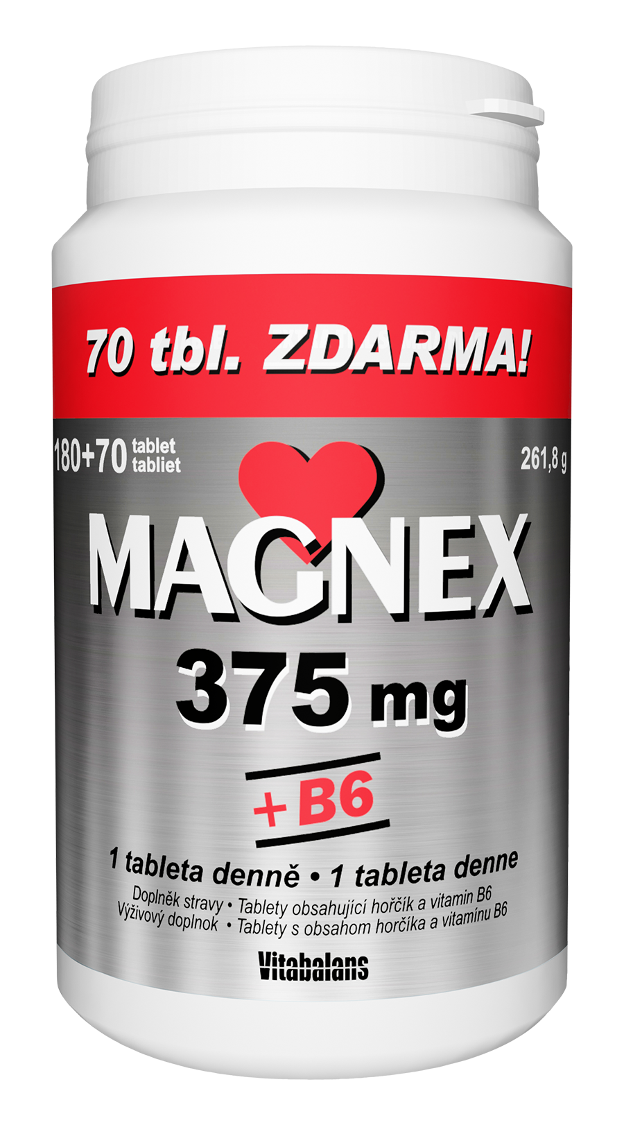 Levně Magnex 375 mg +B6 250 tablet