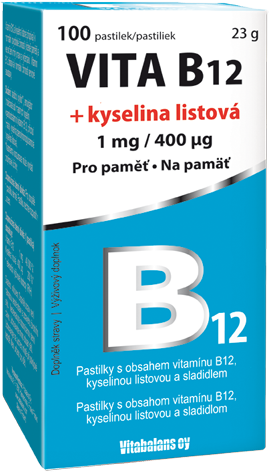 Levně Vita B12 + kyselina listová 1 mg/400mcg 100 tablet