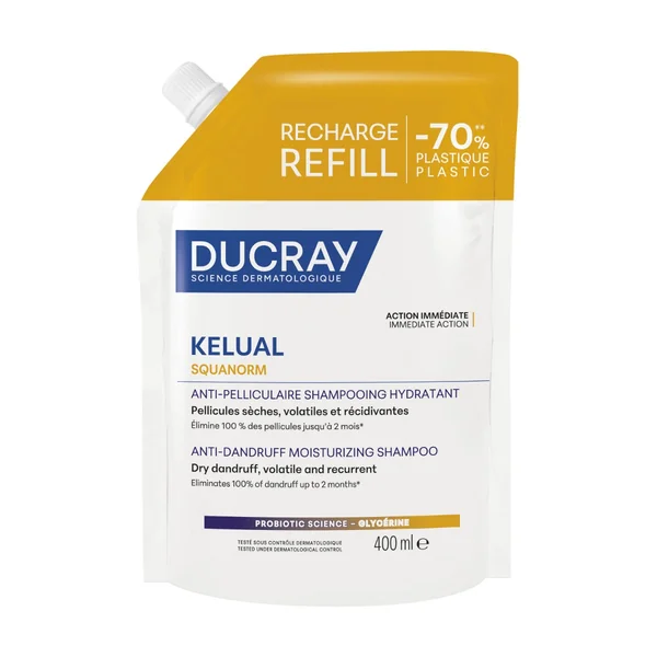 Levně DUCRAY Kelual Squanorm Šampon na suché lupy náplň 400ml