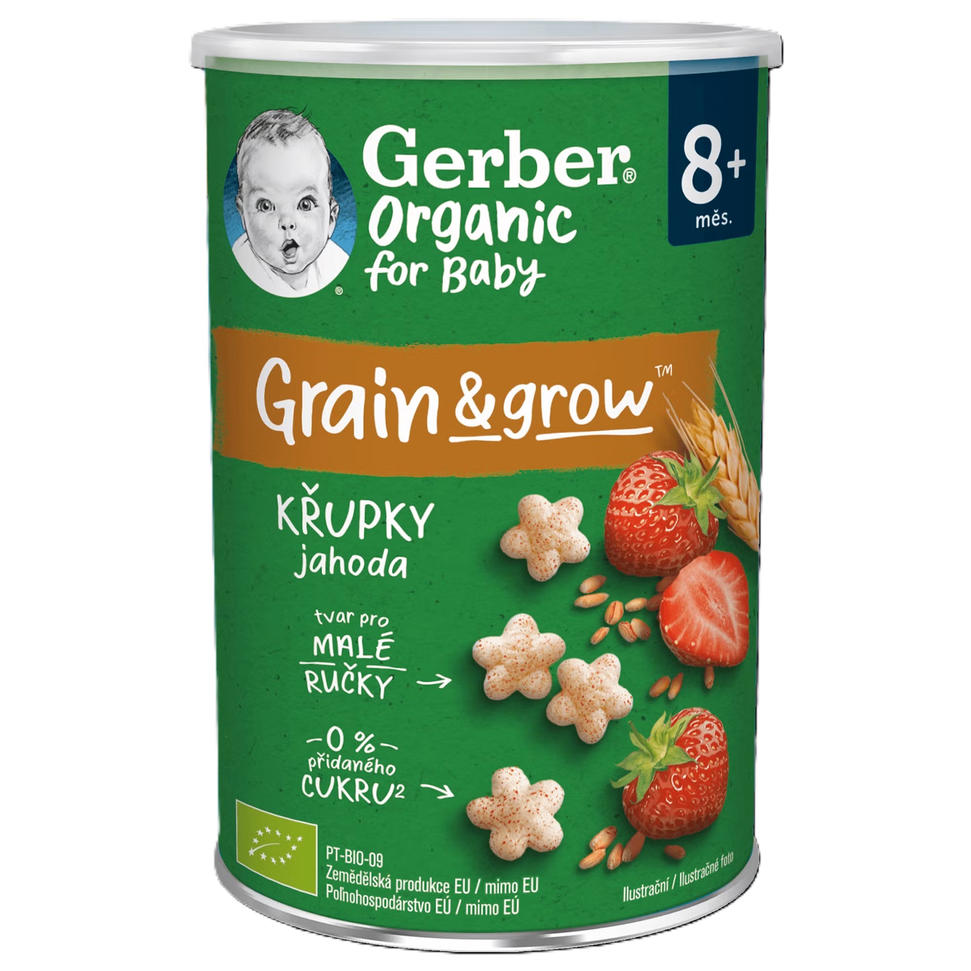 Levně Gerber Pšeničné křupky jahoda BIO 35g 8m+