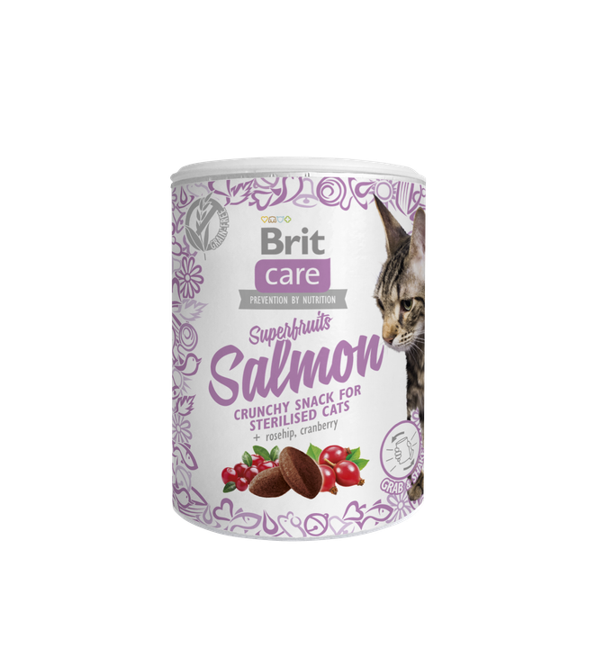 Levně Brit Care Cat Snack Superfruits Salmon 100g