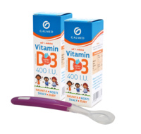 Vitamin D3 Galmed kapky 400IU + lžička