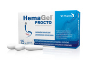 Krabička s čípky HemaGel PROCTO 15 čípků_VH Pharma_CZ-SK_3D_pravý pohled