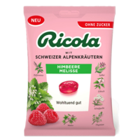 Bonbóny Ricola Bylinné 75 g Melisa Malinová Bez cukru