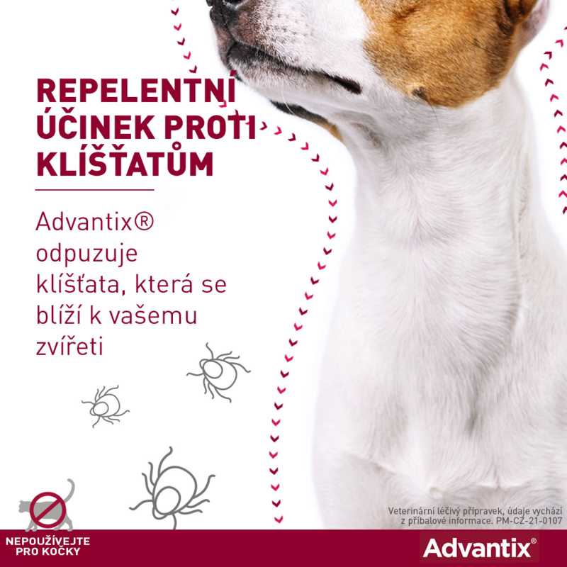 ADVANTIX repelentni ucinek proti klistatum
