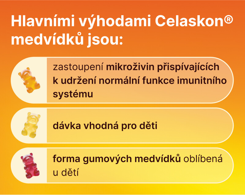 Hlavními výhodami Celaskon medvídků