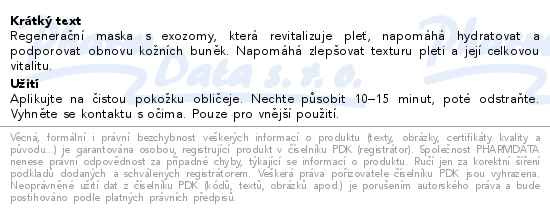 Příbalový leták - SKINDERMA Exosome Mask 1ks