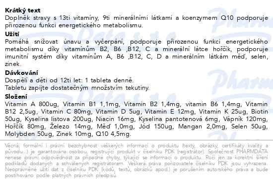 Příbalový leták - Supradyn CO Q10 Energy 30 tablet