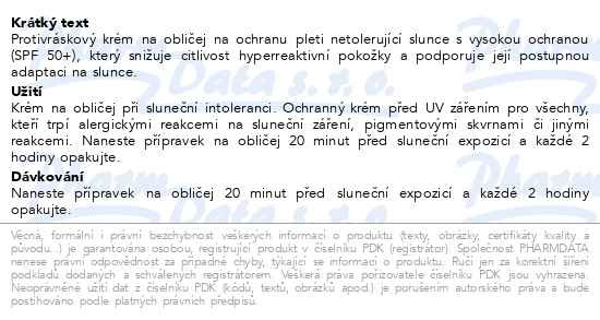 Příbalový leták - ESTHEDERM Sun Into Repair face cream SPF50+ 50ml