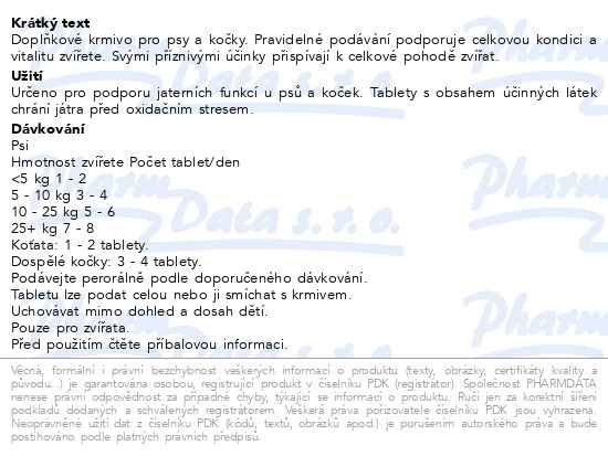 Příbalový leták - PETIGAL Péče o játra 100 tablet Galmed
