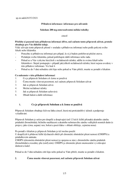 Příbalový leták (SUKL) - Soledum 200mg enterosolventní měkké tobolky tob.20