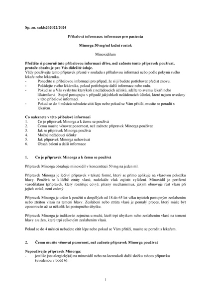 Příbalový leták (SUKL) - Minorga 50mg/ml drm.sol.1x60ml