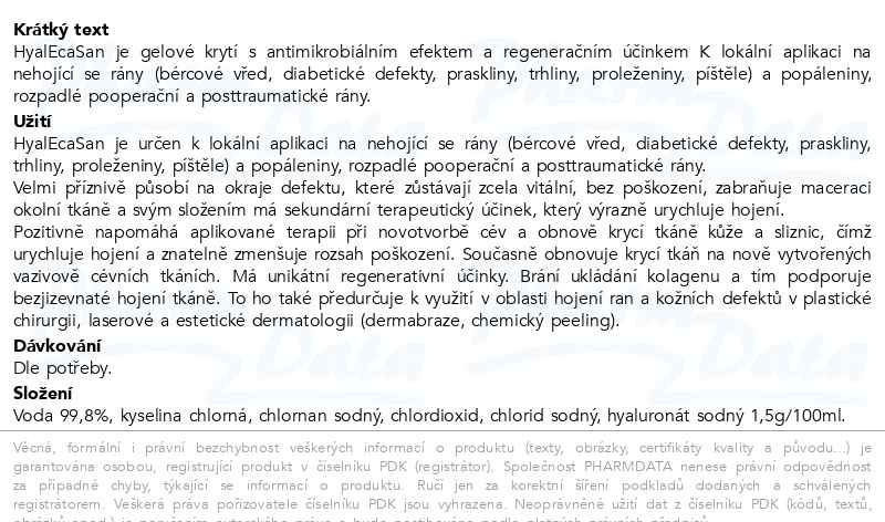 Příbalový leták - HyalEcaSan 120g
