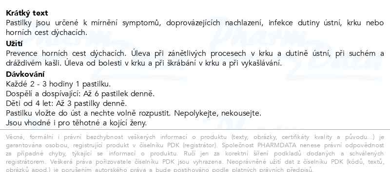 Příbalový leták - Müllerovy pastilky s islandským lišejníkem 36ks ZP