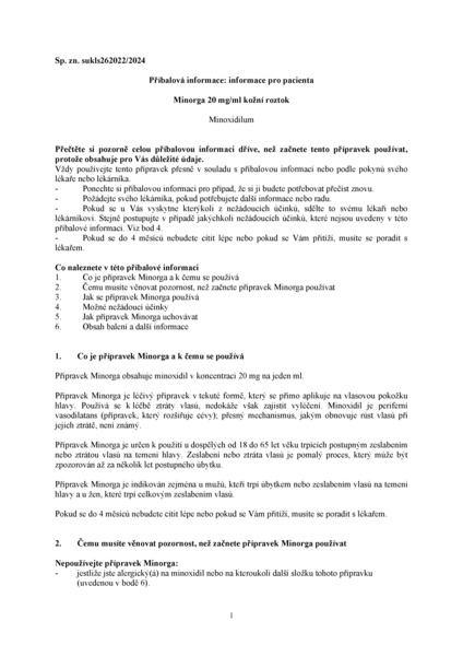 Příbalový leták (SUKL) - Minorga 20mg/ml drm.sol.1x60ml