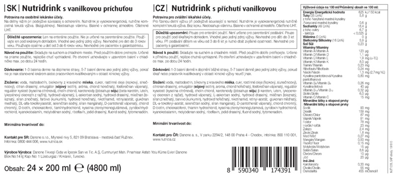 Příbalový leták (SUKL) - Nutridrink s příchutí vanilkovou por.sol.24x200ml