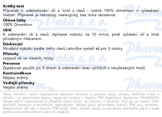 Příbalový leták - Pedicul Hermal 100ml