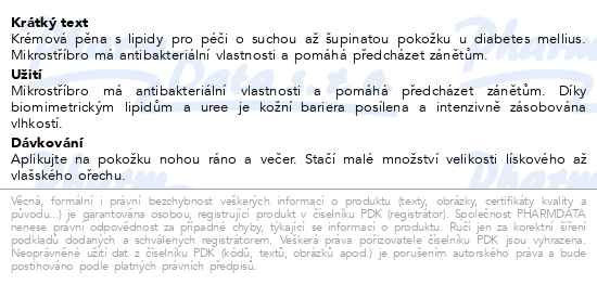 Příbalový leták - Allpresan diabetic Mikrosilber Repair pěna 125ml