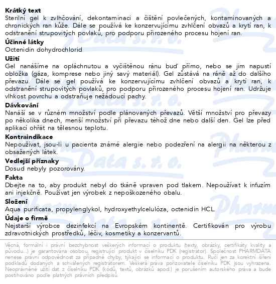 Příbalový leták - Octenilin Wound gel na rány 20ml